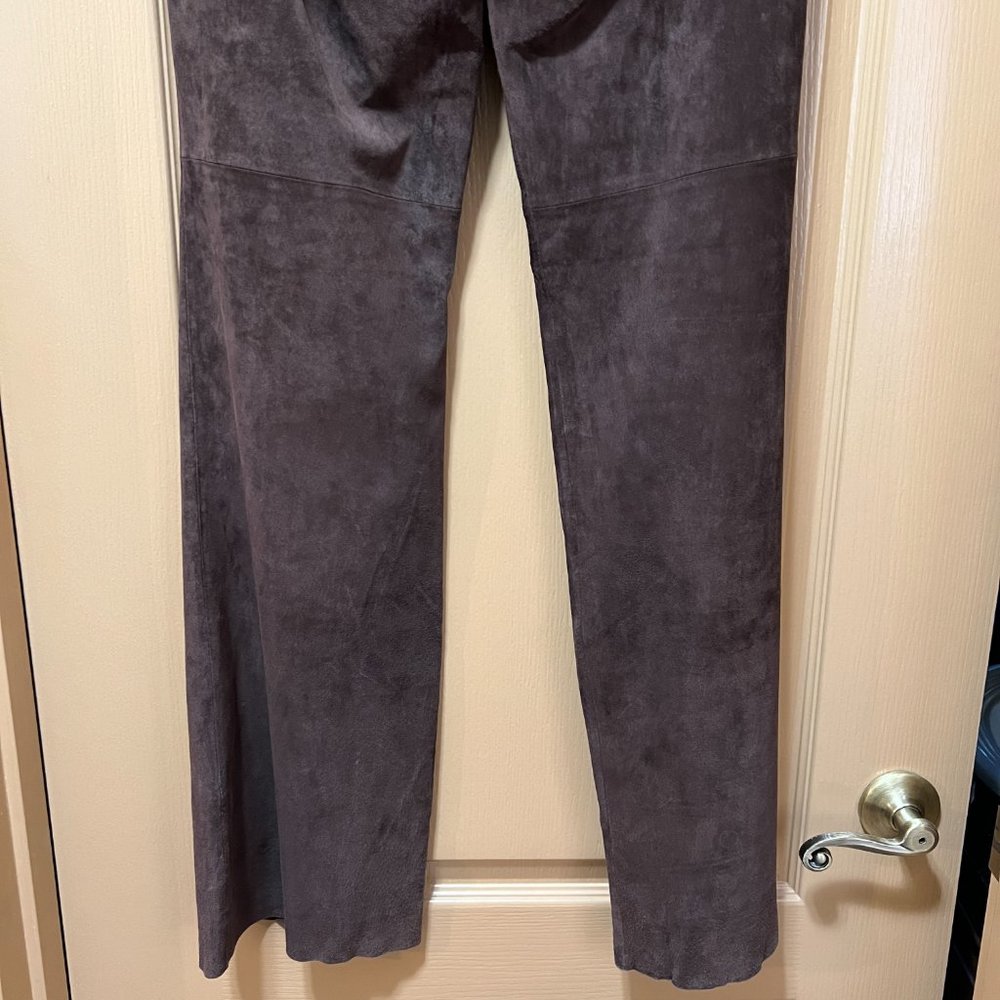 ❣️LIKE NEW❣️Washable Brown Suede Pants by MODA International 100% Genuine. - Picture 5 of 12